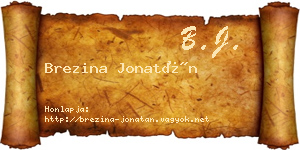 Brezina Jonatán névjegykártya